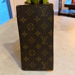 Vintage Louis Vuitton Checkbook Mono Wallet Holder Authentic